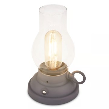 Brilo - dimeriuojama lauko įkraunama stalinė lempa KANEA LED/1,5W/5V IP44 1200 mAh antracitas