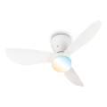 Brilo - Dimeriuojamas LED lubinis ventiliatorius LUFITO LED/15W/230V 3000/4000/6000K, baltas + su nuotoliniu valdymu