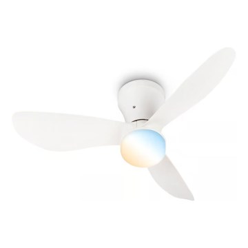 Brilo - Dimeriuojamas LED lubinis ventiliatorius LUFITO LED/15W/230V 3000/4000/6000K, baltas + su nuotoliniu valdymu