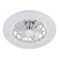 Brilo - dimeriuojamas LED lubinis ventiliatorius PAFO LED/24W/230V 3000-6500K baltas + su nuotoliniu pulteliu