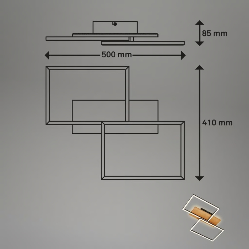 Brilo - dimeriuojamas lubinis LED šviestuvas CORNICE LED/30W/230V 3000K