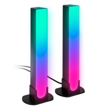 Brilo - KOMPLEKTAS 2x LED RGBIC Pritemdomas stalinis šviestuvas LED/12W/230V 3000-6500K Wi-Fi Tuya