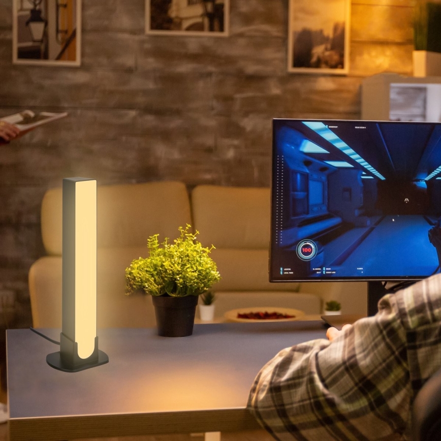 Brilo - KOMPLEKTAS 2x LED RGBIC Pritemdomas stalinis šviestuvas LED/12W/230V 3000-6500K Wi-Fi Tuya