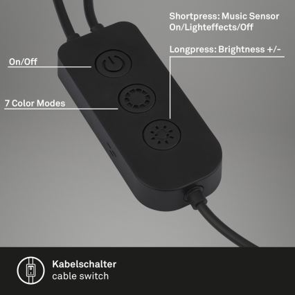 Brilo - KOMPLEKTAS 2x LED RGBIC Pritemdomas stalinis šviestuvas LED/12W/230V 3000-6500K Wi-Fi Tuya