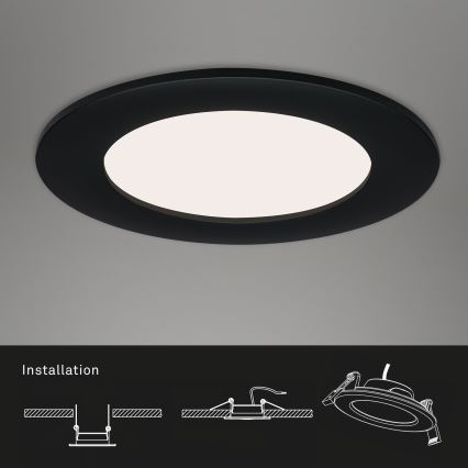 Brilo - KOMPLEKTAS 3x LED įleidžiamas lubinis vonios šviestuvas FLAT LED/7W/230V IP44