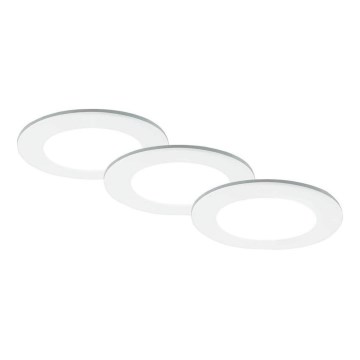 Brilo - KOMPLEKTAS 3x LED įleidžiamas lubinis vonios šviestuvas LED/4W/230V IP44 3000/4000K balta