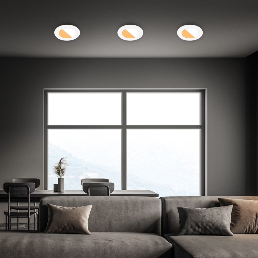Brilo - KOMPLEKTAS 3x LED įleidžiamas lubinis vonios šviestuvas LED/4W/230V IP44 3000/4000K balta