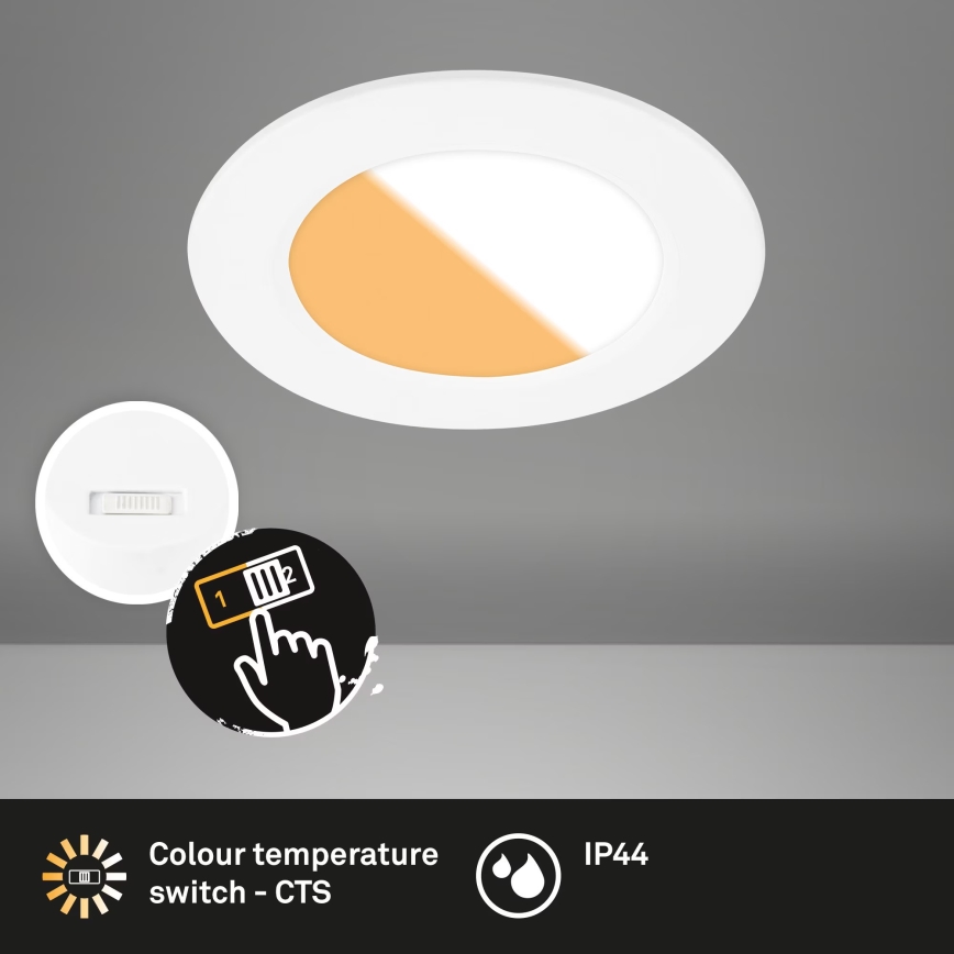 Brilo - KOMPLEKTAS 3x LED įleidžiamas lubinis vonios šviestuvas LED/4W/230V IP44 3000/4000K balta