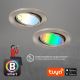 Brilo - KOMPLEKTAS 3x LED RGBW Dimbare Badkamer lempa 1xGU10/4,9W/230V 2700-6500K Wi-Fi Tuya IP23 + nuotolinio valdymo pultas