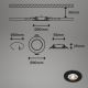 Brilo - KOMPLEKTAS 4x LED įleidžiamas lubinis vonios šviestuvas LED/4,9W/230V IP44 juoda