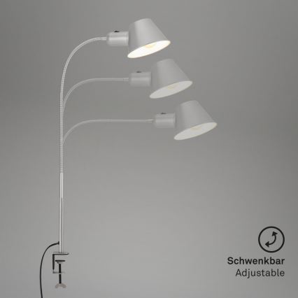 Brilo - Lankstus Stalinis šviestuvas su segtuku 1xE27/10W/230V sidabras