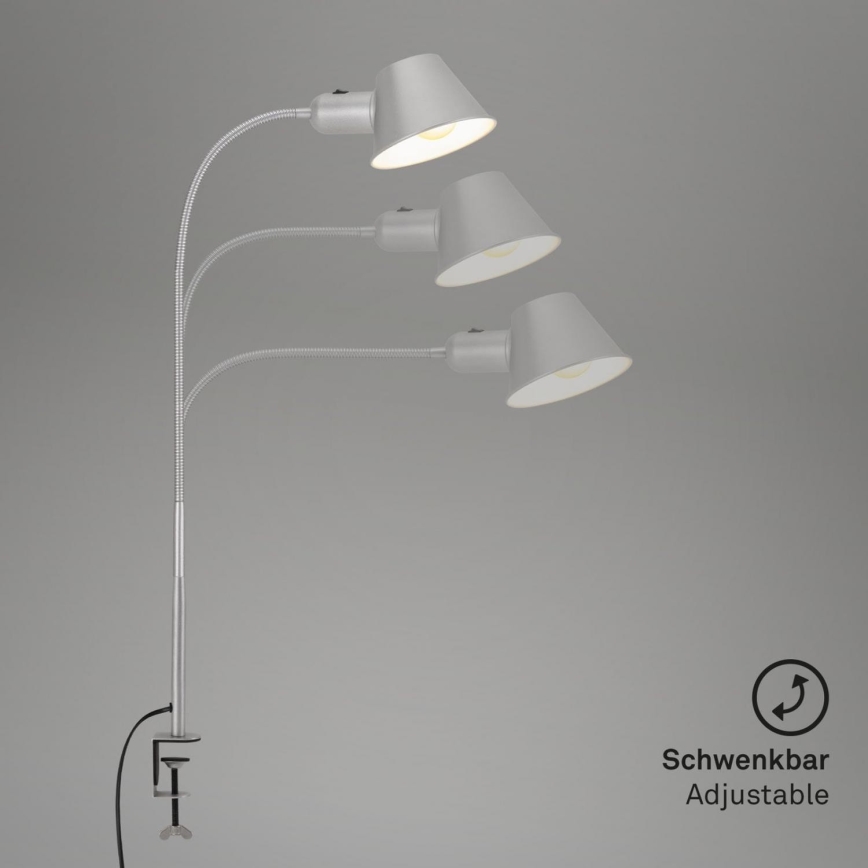 Brilo - Lankstus Stalinis šviestuvas su segtuku 1xE27/10W/230V sidabras