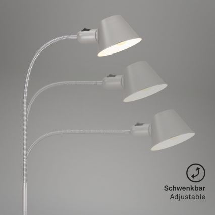 Brilo - Lankstus Toršeras 1xE27/10W/230V sidabras