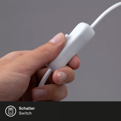 Brilo - LED Lankstus Stalinis šviestuvas su segtuku TRASNA LED/7,5W/230V balta