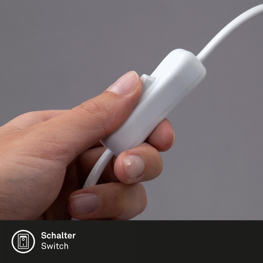 Brilo - LED Lankstus Stalinis šviestuvas su segtuku TRASNA LED/7,5W/230V balta