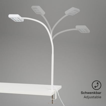 Brilo - LED Lankstus Stalinis šviestuvas su segtuku TRASNA LED/7,5W/230V balta