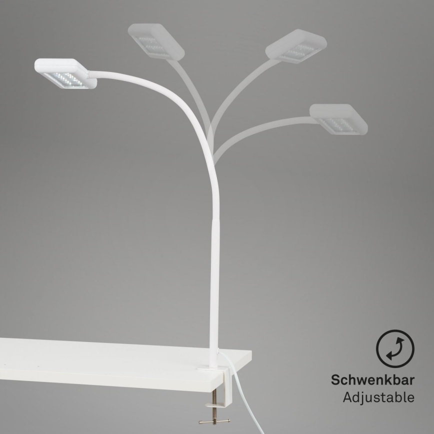 Brilo - LED Lankstus Stalinis šviestuvas su segtuku TRASNA LED/7,5W/230V balta