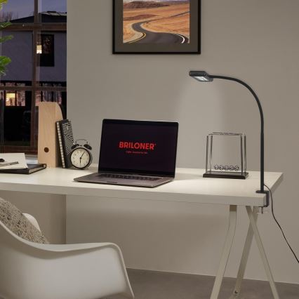 Brilo - LED Lankstus Stalinis šviestuvas su segtuku TRASNA LED/7,5W/230V juoda