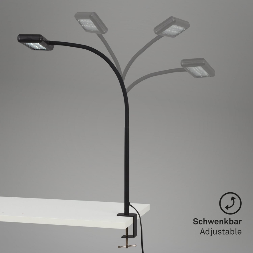 Brilo - LED Lankstus Stalinis šviestuvas su segtuku TRASNA LED/7,5W/230V juoda