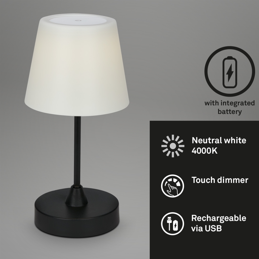 Brilo - LED Lauko pritemdomas įkraunamas lempa LED/3W/5V IP44 2000 mAh