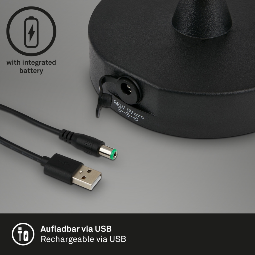 Brilo - LED Lauko pritemdomas įkraunamas lempa LED/3W/5V IP44 2000 mAh