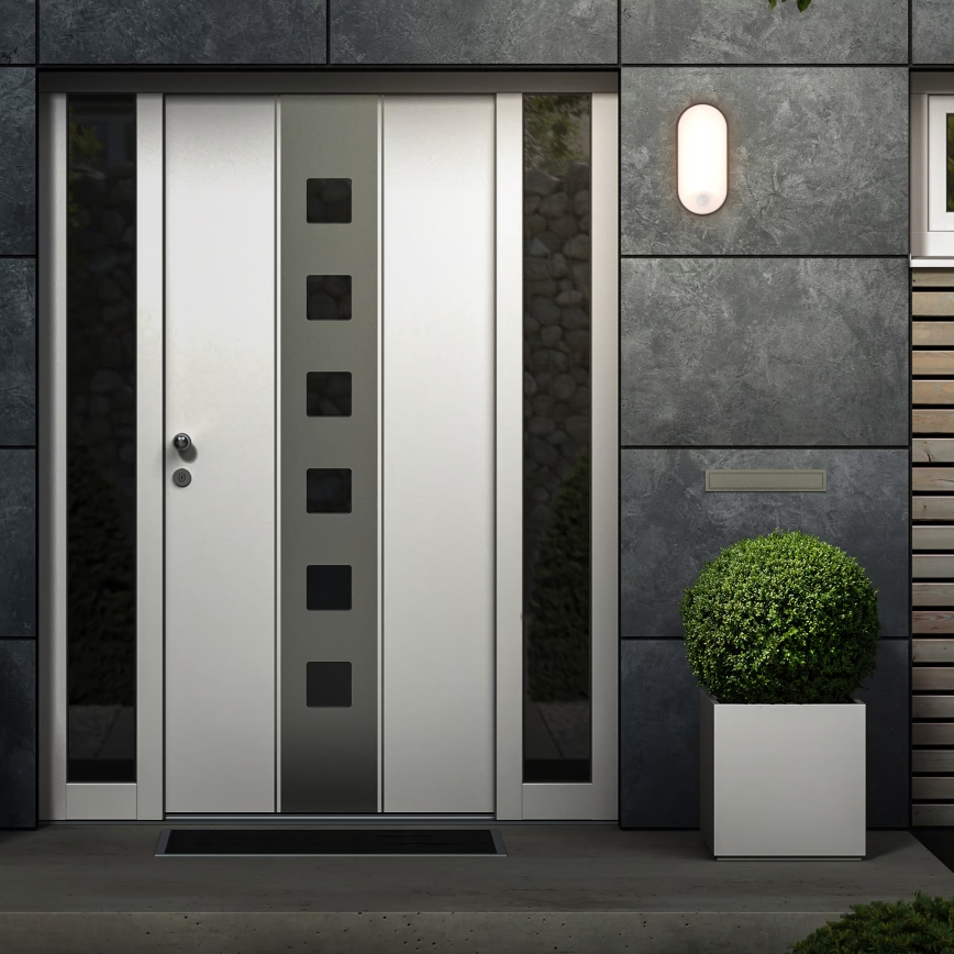 Brilo - lauko sieninis LED šviestuvas su judesio ir sutemų jutikliu RUCH LED/12W/230V IP65 juodas