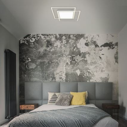 Brilo - LED lubinis šviestuvas 2xLED/16W/230V + LED/19W 51,5x51,5 cm matinis chromas