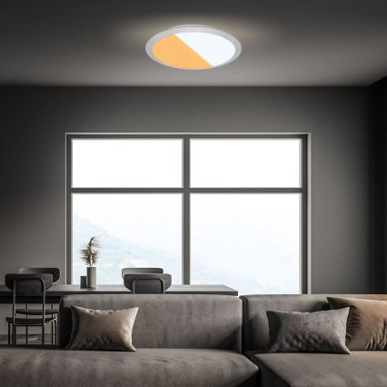 Brilo - LED vonios lubinis šviestuvas CTS LED/21W/230V 3000/4000K IP44 skersmuo 37 cm matinis chromas