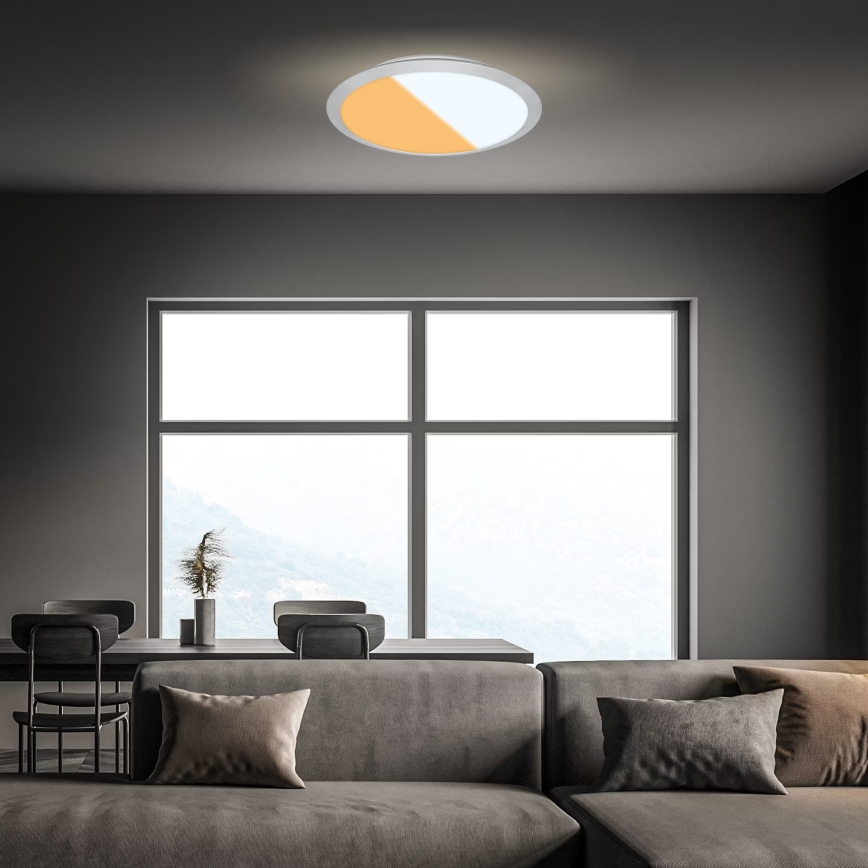 Brilo - LED vonios lubinis šviestuvas CTS LED/21W/230V 3000/4000K IP44 skersmuo 37 cm matinis chromas