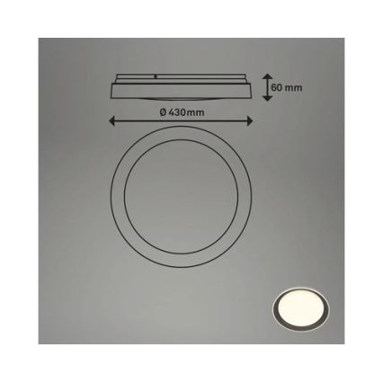 Brilo - LED lubinis šviestuvas IJUS LED/24W/230V 3000K, skersmuo 43 cm