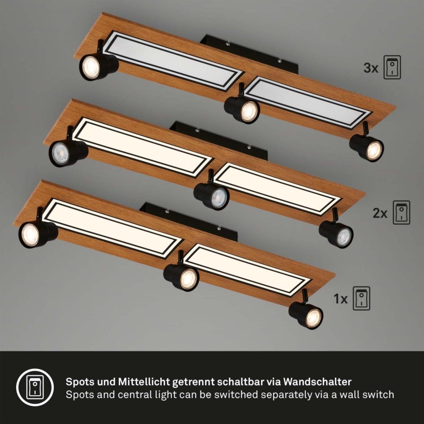 Brilo - LED lubinis šviestuvas LED/24W/230V + 3xGU10/9W 3000K