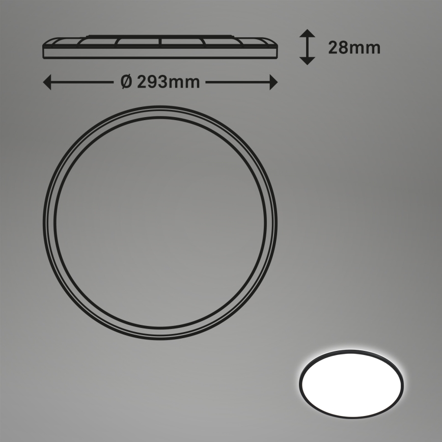 Brilo - LED lubinis šviestuvas SLIM LED/18W/230V diametras 29,3 cm