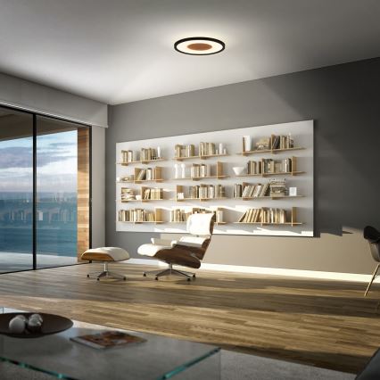 Brilo - LED lubinis šviestuvas SUFIT WOOD LED/18W/230V 3000K skersm. 29 cm