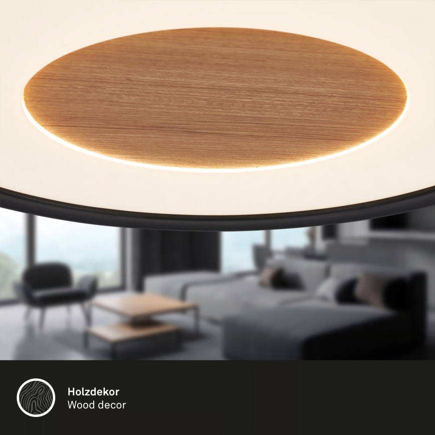 Brilo - LED lubinis šviestuvas SUFIT WOOD LED/18W/230V 3000K skersm. 29 cm