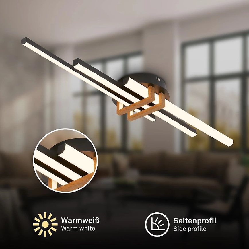 Brilo - LED lubinis šviestuvas TINKA LED/21W/230V 3000K juodas