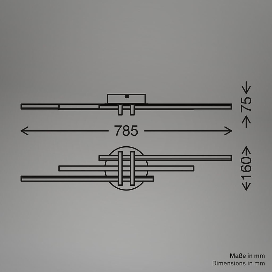 Brilo - LED lubinis šviestuvas TINKA LED/21W/230V 3000K juodas