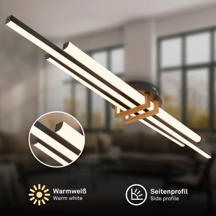 Brilo - LED lubinis šviestuvas TINKA LED/30W/230V 3000K juodas