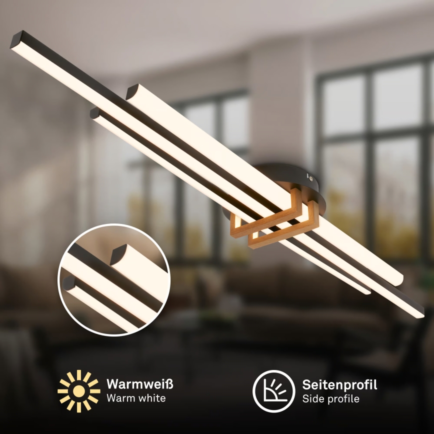 Brilo - LED lubinis šviestuvas TINKA LED/30W/230V 3000K juodas