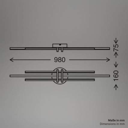 Brilo - LED lubų šviestuvas TINKA LED/30W/230V 3000K vario spalvos