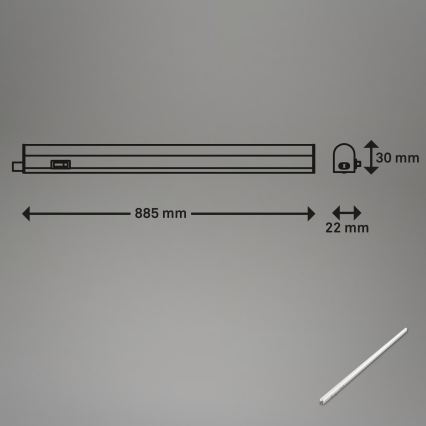 Brilo - LED po spintelėmis montuojamas LED šviestuvas LED/10W/230V 4000K 87,3 cm