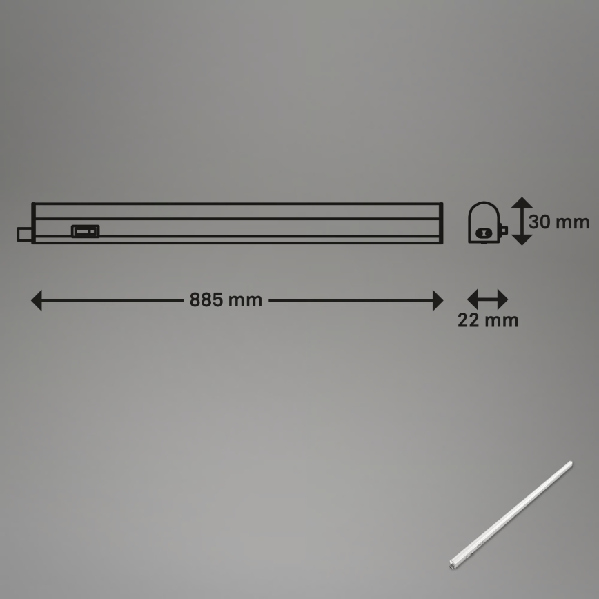 Brilo - LED po spintelėmis montuojamas LED šviestuvas LED/10W/230V 4000K 87,3 cm