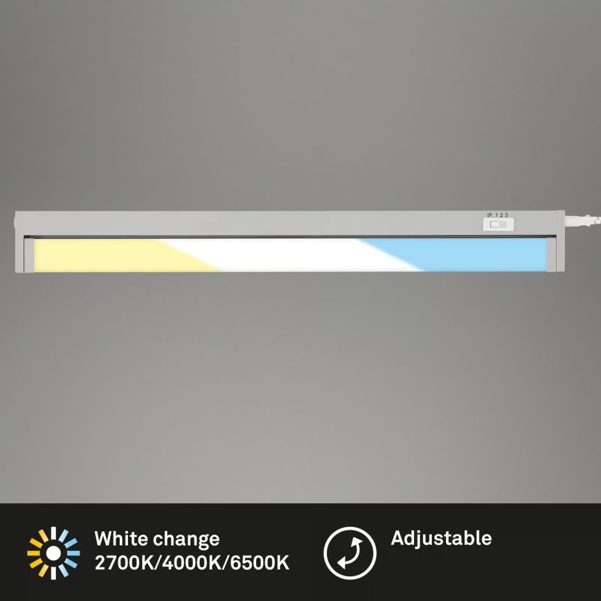 Brilo - LED po spintelės šviestuvas LED/6W/230V 2700/4000/6500K 54,5 cm sidabrinis