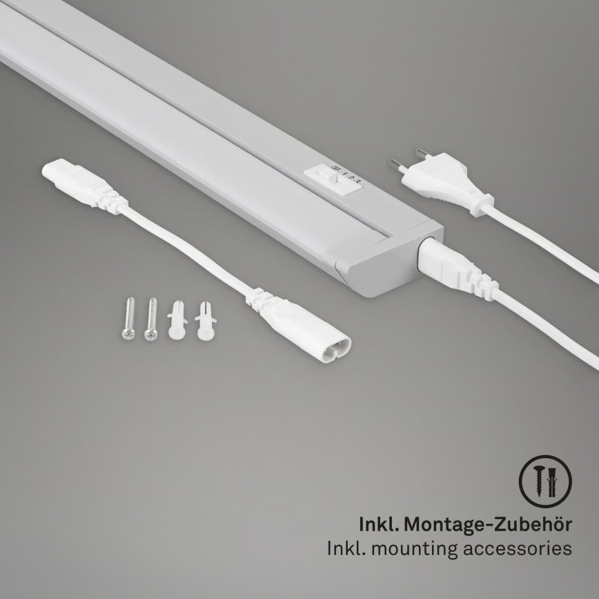 Brilo - LED po spintelės šviestuvas LED/6W/230V 2700/4000/6500K 54,5 cm sidabrinis