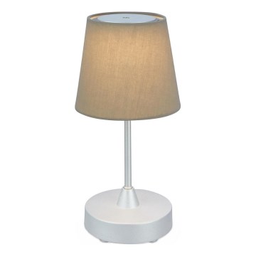 Brilo - LED Pritemdoma įkraunama lauko stalinė lempa LED/3W/5V IP44 sidabrinė/smėlio spalvos