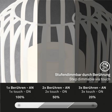 Brilo - LED šviesos reguliavimas rechargeable lauko Stalinis šviestuvas LED/2W/5V IP44 balta