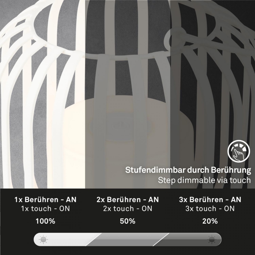 Brilo - LED šviesos reguliavimas rechargeable lauko Stalinis šviestuvas LED/2W/5V IP44 balta