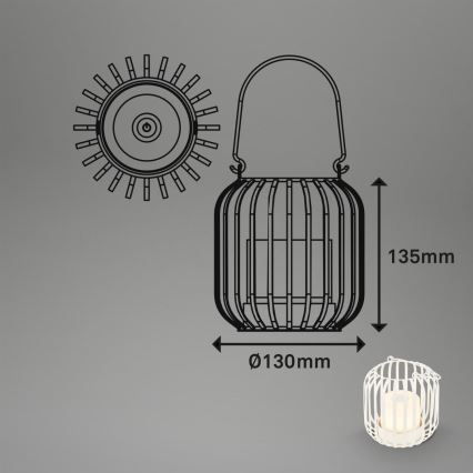 Brilo - LED šviesos reguliavimas rechargeable lauko Stalinis šviestuvas LED/2W/5V IP44 balta