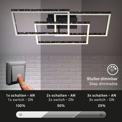 Brilo - LED Pritemdomas lubinis šviestuvas FRAME LED/57W/230V 3000K juoda