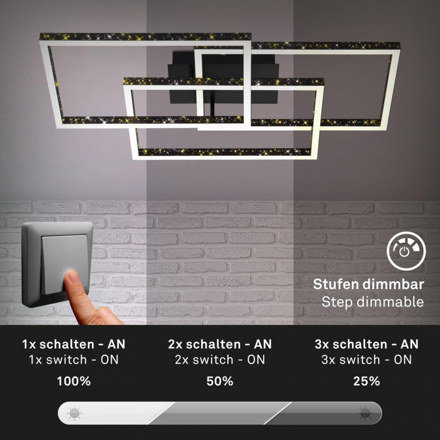 Brilo - LED Pritemdomas lubinis šviestuvas FRAME LED/57W/230V 3000K juoda