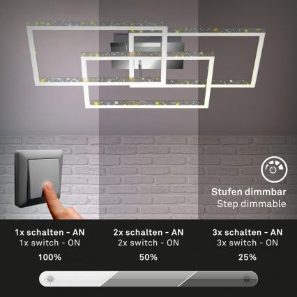 Brilo - LED Pritemdomas lubinis šviestuvas FRAME LED/57W/230V 3000K matinis chromas